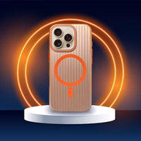 Viedtālruņa apvalks SIMPLY, saderīgs ar MagSafe, paredzēts iPhone 14 Pro Max, titāna smilšu krāsas apvalks