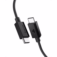 Spigen EB6020CC 60W kabelis + USB-C / USB-C kabelis 200 cm - melns