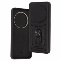 Slide Camera Armor viedtālruņa apvalks Xiaomi Redmi A3 Pro melns