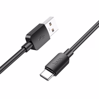 Kabelis USB A uz USB C Hoco PD 2,4A 27W 1 m X96 melns