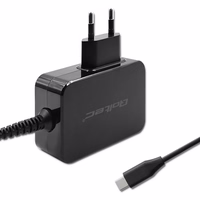 Qoltec 52386 GaN POWER PRO charger | 1xUSB-C | 65W | 5-20V | 3-3.25A | melns