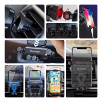 Wozinsky gravitācijas automašīnas telefona turētājs gaisa ventilācijai melns (WCH-05)