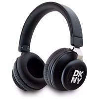 DKNY metāla logotips Bluetooth aptverošās austiņas - melnas