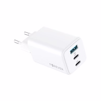 Forever TC-08-65ACC GaN PD QC lādētājs 2x USB-C 1x USB 65W balts