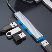 Orico AH-A13 USB-A Hub dokstacija 1x USB-A 3.0 + 3x USB-A 2.0 - pelēka