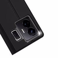 Dux Ducis Skin Pro viedtālruņa apvalks Realme GT Neo 5 / Realme GT3 Flip karšu maciņš statīvs melna