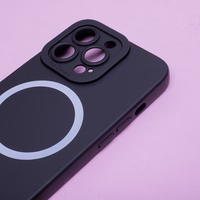 Silicon Mag maciņš for iPhone 16 Plus 6,7" melns