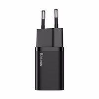 Baseus Super Si 1C ātrās uzlādes lādētājs USB Type C 30W Power Delivery Quick Charge melns (CCSUP-J01)