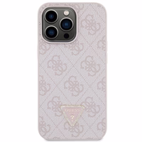 Guess GUHCP13XP4TDSCPP apvalks iPhone 13 Pro Max 6.7" - rozā krustenisks 4G metāla logotips