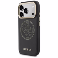 Guess Perforated 4G MagSafe maciņš for iPhone 17 Pro - melns