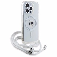 Karl Lagerfeld Crossbody IML Karl Head Magnētiskais viedtālruņa apvalks iPhone 16 Pro Max - caurspīdīgs