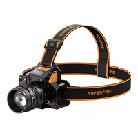 Superfire HL58 galvas lukturis, 350 lm, USB, 3 rezimi, 200m
