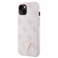 Guess GUHCP14XP4TDSCPP apvalks iPhone 14 Pro Max 6.7" - rozā krustenisks 4G metāla logotips