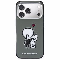 Karl Lagerfeld Karl & Choupette Back MagSafe Maciņš for iPhone 17 Pro Max - melns