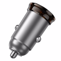 Automobiļa lādētājs Hoco USB A + USB C QC3.0 PD 3A 43W + kabelis USB C uz Lightning NZ16A metāla pelēks