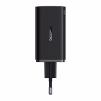 Baseus GaN6 Pro lādētājs 65W 2 x USB-C 2 x USB-A ar melnu USB-C kabeli 100W 1m - melns