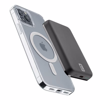 Cellularline MAG 5000 - 5000mAh 7.5W MagSafe inductive power bank (melns)