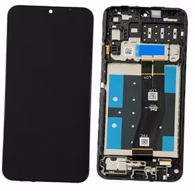LCD screen Samsung A145 A14 4G 2023 ar touch screen un frame Melns original (used Grade B)