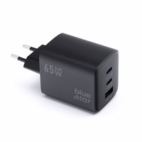 BLUE STAR ceļojumu lādētājs GaN 4A 65W 2 x Type C + USB A PD QC4.0 VT-43 melns