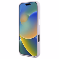 DKNY šķidra silikona ar mazu metāla logotipu Magnētiskais viedtālruņa apvalks iPhone 16 Pro Max - rozā