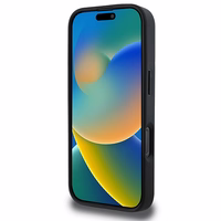 DKNY Rūtainais raksts magnētiskais iPhone 16 Pro Max viedtālruņa apvalks - melns