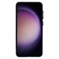 Ādas 3D viedtālruņa apvalks Samsung Galaxy S23 Plus dizains 1 melns