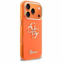 Guess IML 4G Script Metal Maciņš for iPhone 17 Pro Max - oranžs
