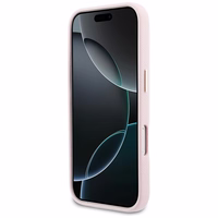 GUESS korpuss priekš IPHONE 17 GUHCP17S5PS4RGGP (PU FW Resin Logo) rozā krāsā