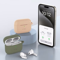 Tech-Protect silikona apvalks ar āķi Apple AirPods Pro 1 / 2 - oranžs