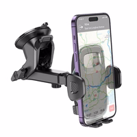 HOCO automašīnas turētājs vējstiklam / centrālajai konsolei H15 tumšās nakts melns