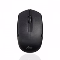 ART bezvadu datora komplekts tastatūra QWERTY + pele + peles paliktnis 2,4G AK-48A melns