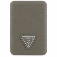 Guess Grained Triangle portatvais ladetajs ar MagSafe 5000mAh 15W USB-C - bruns