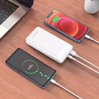 External baterija Portatīvais lādētājs Borofone BJ19A Type-C PD 20W+Quick Charge 3.0 20000mAh melns