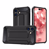 Hybrid Armor viedtālruņa apvalks iPhone 16 Plus - melns