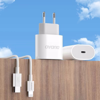 Dudao A14EUC PD 20W USB-C sienas lādētājs ar kabeli - balts