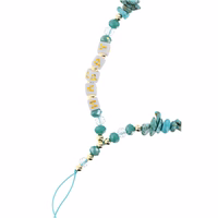 HAPPY telefona kakla siksna, telefona kulons / garums 44 cm (cilpā 22 cm) / uz rokā - gaiši zilā