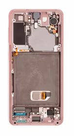 LCD screen Samsung G991 S21 5G ar touch screen un frame Phantom Rozā original (used Grade A)