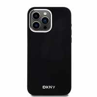 DKNY DKHMP15XSMCHLK iPhone 15 Pro Max6.7" melns maciņš Liquid Silicone Small Metal Logo MagSafe
