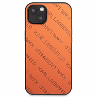 Karl Lagerfeld KLHCP13SPTLO iPhone 13 mini 5,4 "oranžs cietais apvalks Perforēts Allover