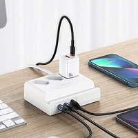 USAMS Pagarinātājs 65W Super Si Fast Charging USB pagarinātāja ligzda EU balts CC160TC01 (US-CC160)