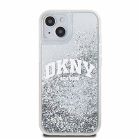 DKNY šķidrā spīduma lielā logotipa viedtālruņa apvalks iPhone 15 / 14 / 13 - balts