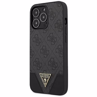 Guess maciņš GUHCP13LPU4GHBK iPhone 13 Pro / 13 6.1" pelēks/pelēks hardcase 4G Triangle Collection