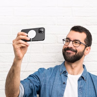 Dux Ducis Grit ādas apvalks iPhone 14 Plus Elegants mākslīgās ādas apvalks (MagSafe saderīgs) Melns