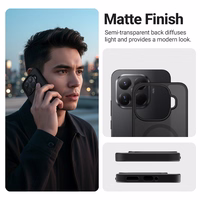Crong Hybrid Matte Magnetic - Xiaomi 15T Pro MagSafe maciņš (melns)