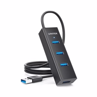 UNITEK Y-3089V01 interface hub USB 3.2 Gen 1 (3.1 Gen 1) Type-A 5000 Mbit/s melns