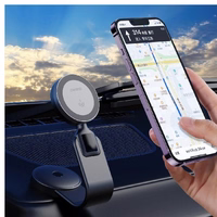 Automašīnas turētājs Dudao "F21 Pro" Melns (15W / Magsafe saderīgs) (magnētisks / lipīgs paliktnis)