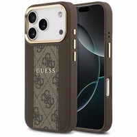 Guess 4G Stripe Magnētiskais viedtālruņa apvalks iPhone 17 Pro - brūna