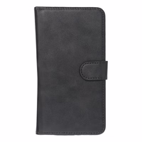 Universālais viedtālruņa apvalks knygas stila izmēra M SAMSUNG S21 / NOTE / NOTE 2 / NOTE 3 / S10 / HUAWEI P30 Lite / P9 / P9 Lite / SONY XPERIA Z3 / Z4 / Z5 melns