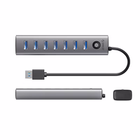 Orico CL7U-U3 koncentrators 7x USB-A 3.0 + USB-C 5V/3A 1m - pelēks