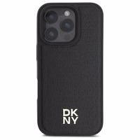 DKNY ar atkārtotu logotipu Magnētiskais viedtālruņa apvalks iPhone 16 Pro Max - melns